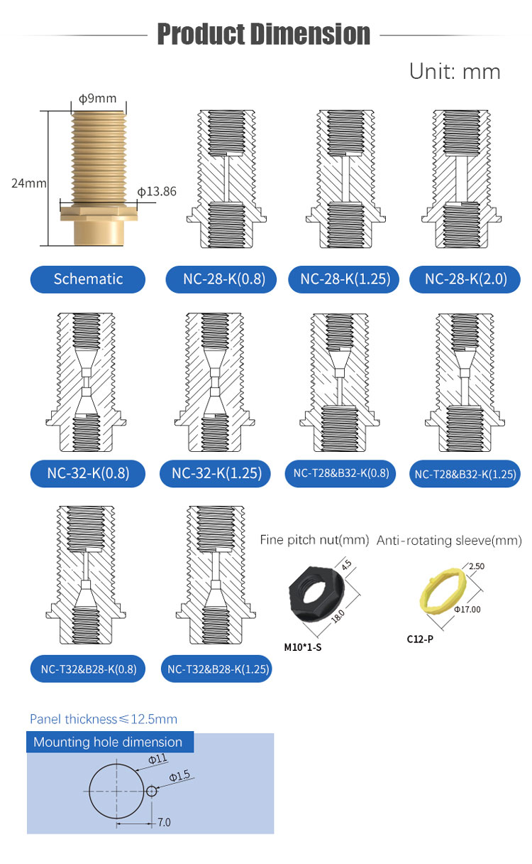 PEEK Female Thread Bulkhead Union